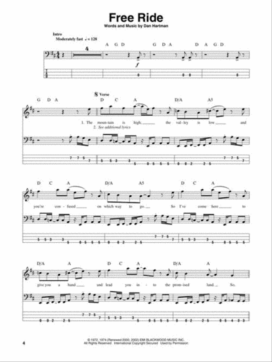 Classic Rock Classic Rock Bass Guitar Tablature scores gallery preview page 4