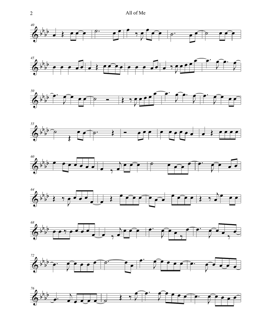 All Of Me Flute Solo scores gallery preview page 2