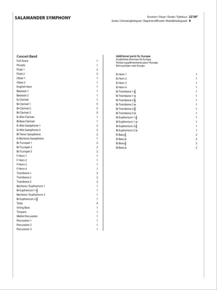 Salamander Symphony Salamander Symphony Concert Band scores gallery preview page 2