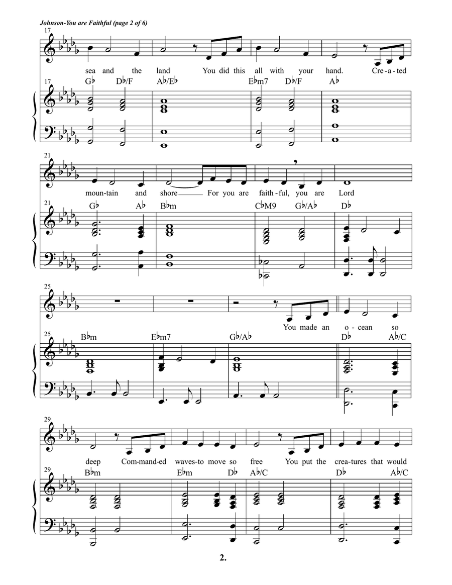 You are Faithful, You are Lord Unison Choir scores gallery preview page 4