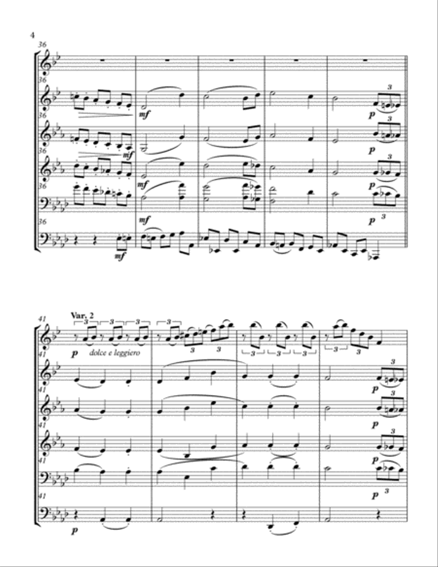 Ramsoe Brass Quartet No 3, 3rd mvt Brass Quartet scores gallery preview page 5