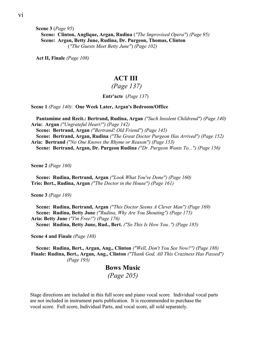 The Imaginary Invalid, A Comic Opera in Three Acts Piano Vocal (Small cast, no chorus) Choir scores gallery preview page 6