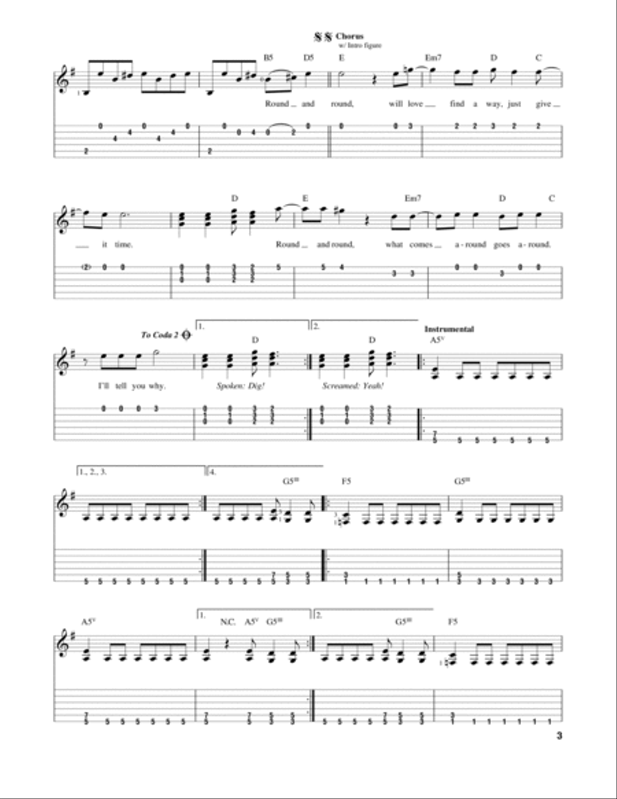 Round And Round Acoustic Guitar scores gallery preview page 3