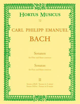 Cpe Bach - Sonatas Vol 2 For Flute/Basso Continuo