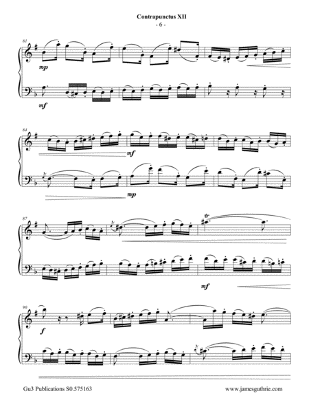 Bach: Four Duets from the Art of Fugue for Clarinet & Bassoon image number null