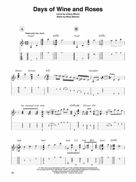 Solo Jazz Guitar Standards by Various Electric Guitar - Sheet Music