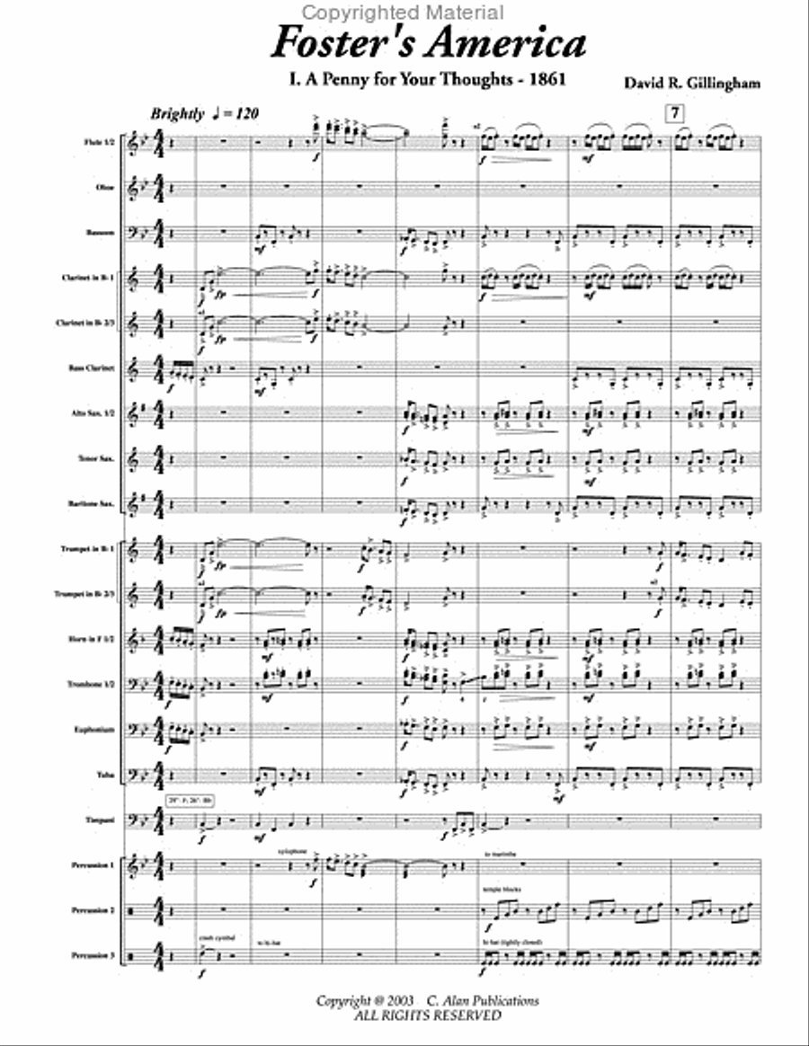 Foster's America Concert Band scores gallery preview page 2