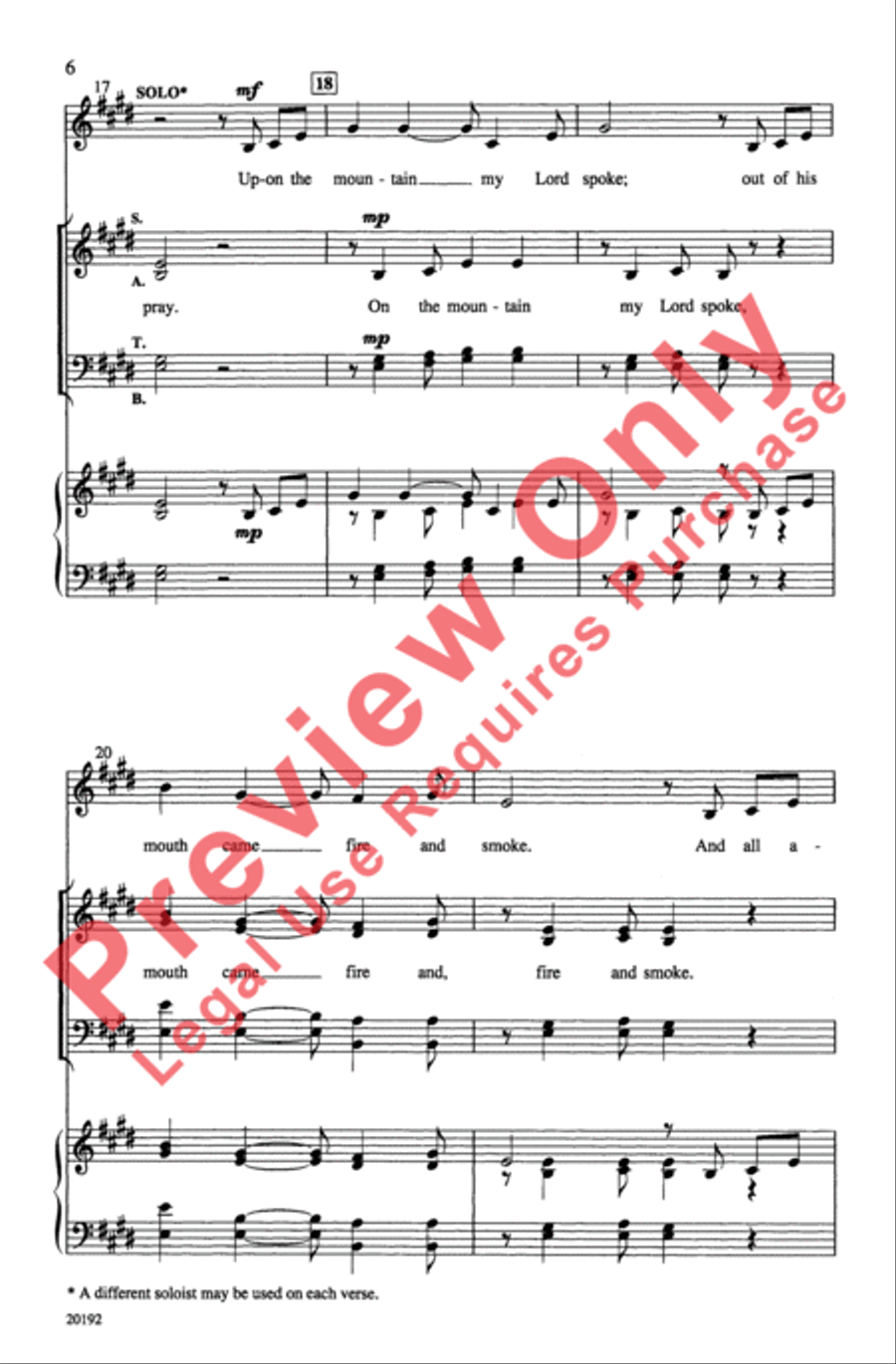 Ev'ry Time I Feel the Spirit 4-Part scores gallery preview page 6