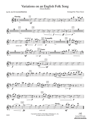 Variations on an English Folk Song: E-flat Alto Saxophone