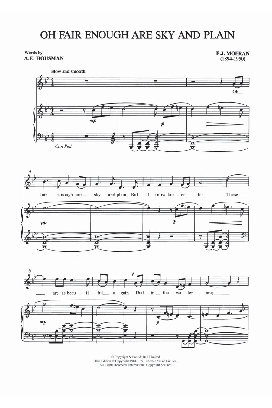 Oh Fair Enough Are Sky And Plain Piano, Vocal scores gallery preview page 1
