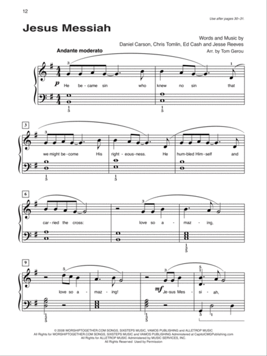Alfred's Basic Piano Course Praise Hits, Level 3 Piano Method scores gallery preview page 19