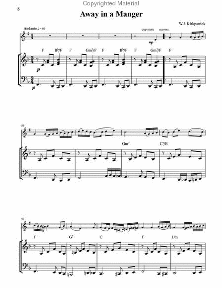 Eight Carols for Christmas for Trumpet & PIano Trumpet Solo scores gallery preview page 4