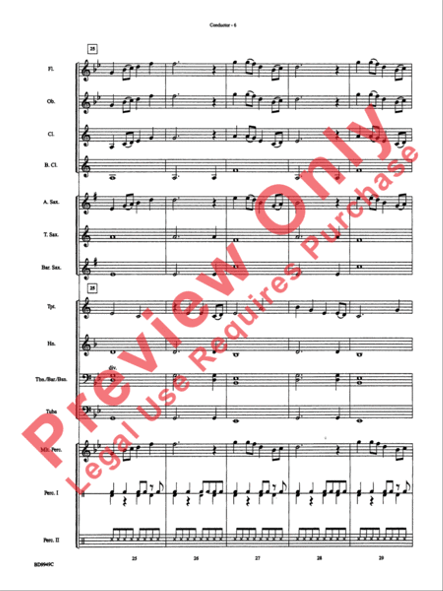 Ancient Spirits Concert Band scores gallery preview page 8
