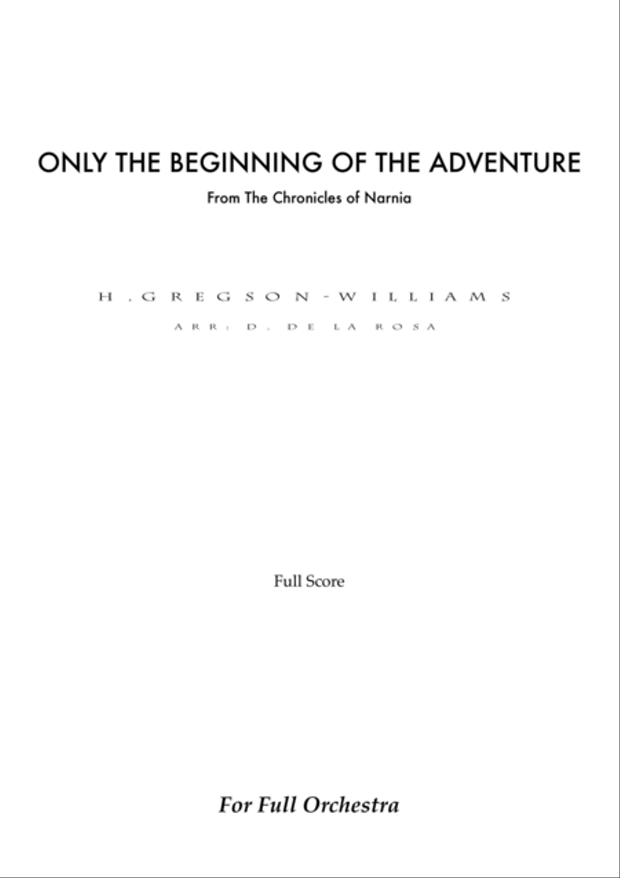 Only The Beginning Of The Adventure Full Orchestra scores gallery preview page 2