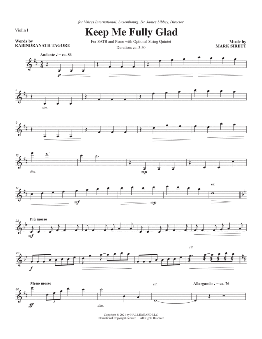 Keep Me Fully Glad - Cello Choir scores gallery preview page 1