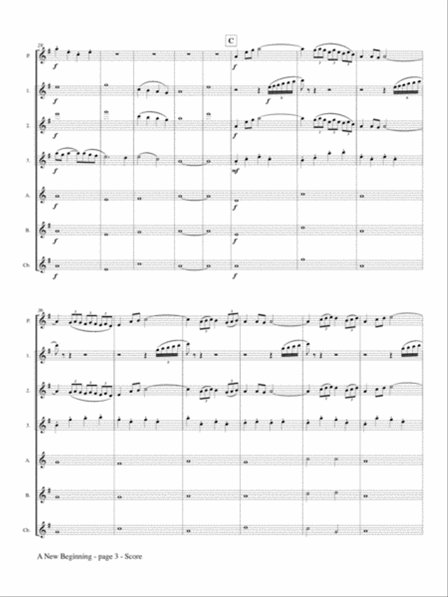 A New Beginning for Flute Choir Flute Choir scores gallery preview page 4