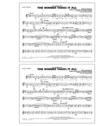 Book cover for The Winner Takes It All (from "Mamma Mia!") - 2nd Bb Trumpet