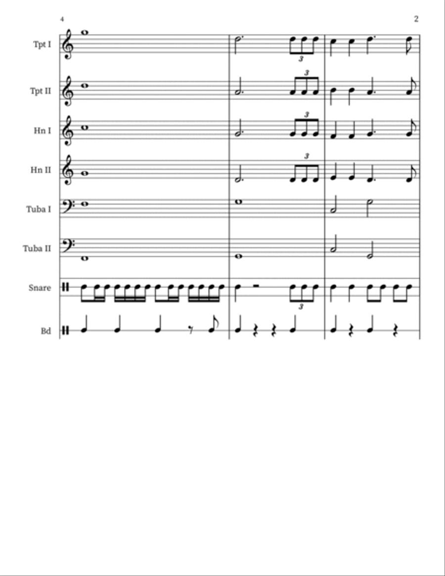 Fanfare Xénotique Fanfare Xénotique Small Ensemble scores gallery preview page 2