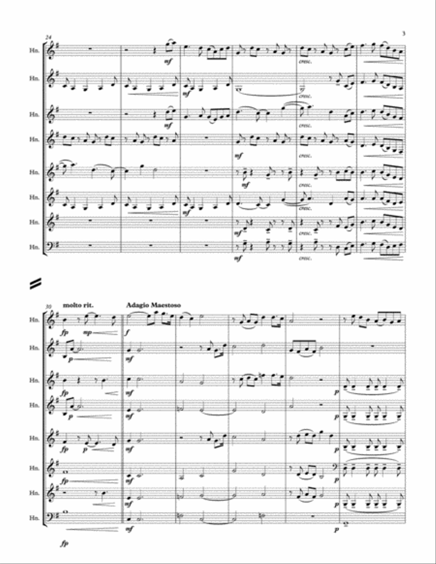 Metropolis-Horn Octet Brass Ensemble scores gallery preview page 3