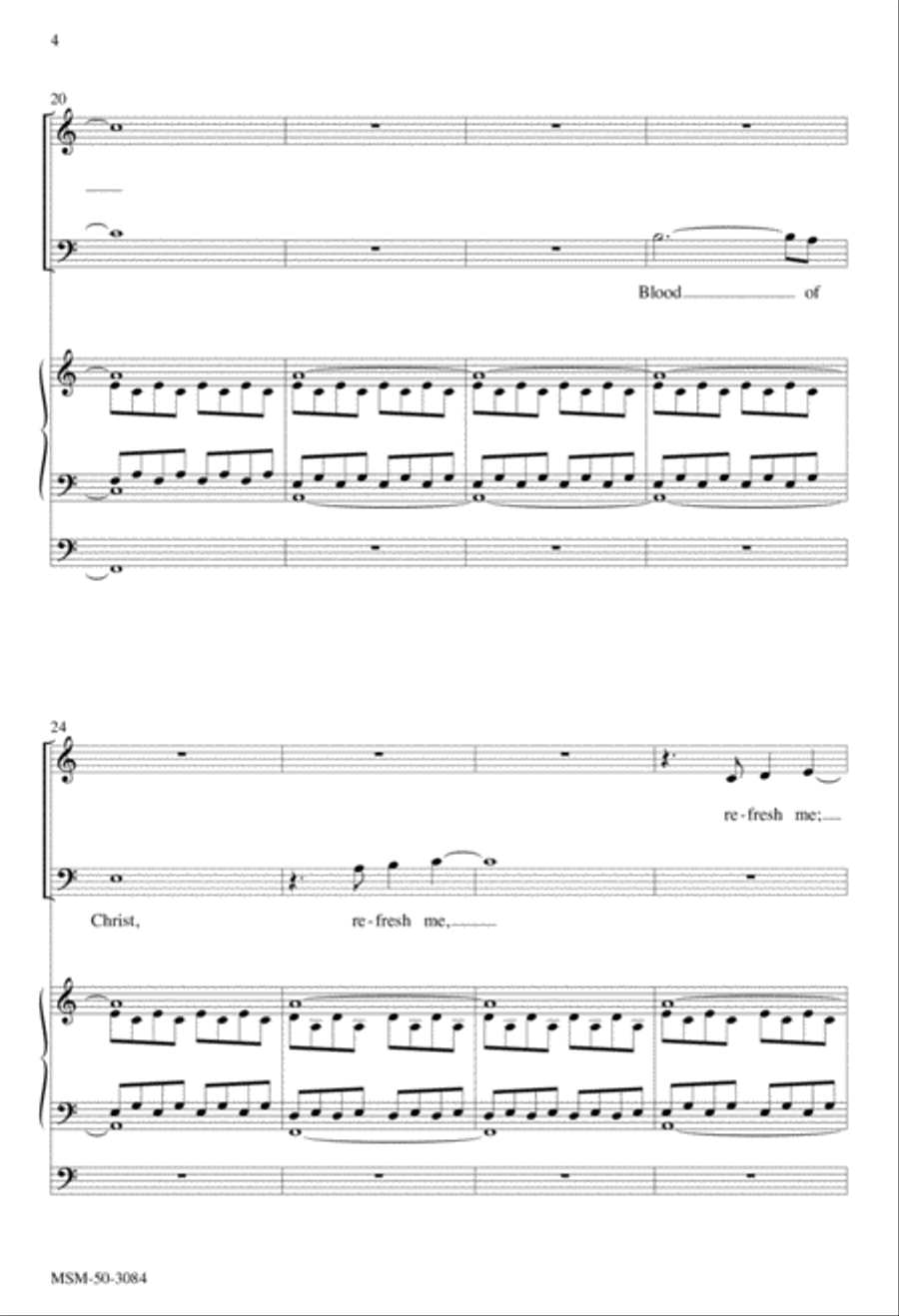 Soul of Christ, Sanctify Me (Anima Christi) 4-Part scores gallery preview page 4