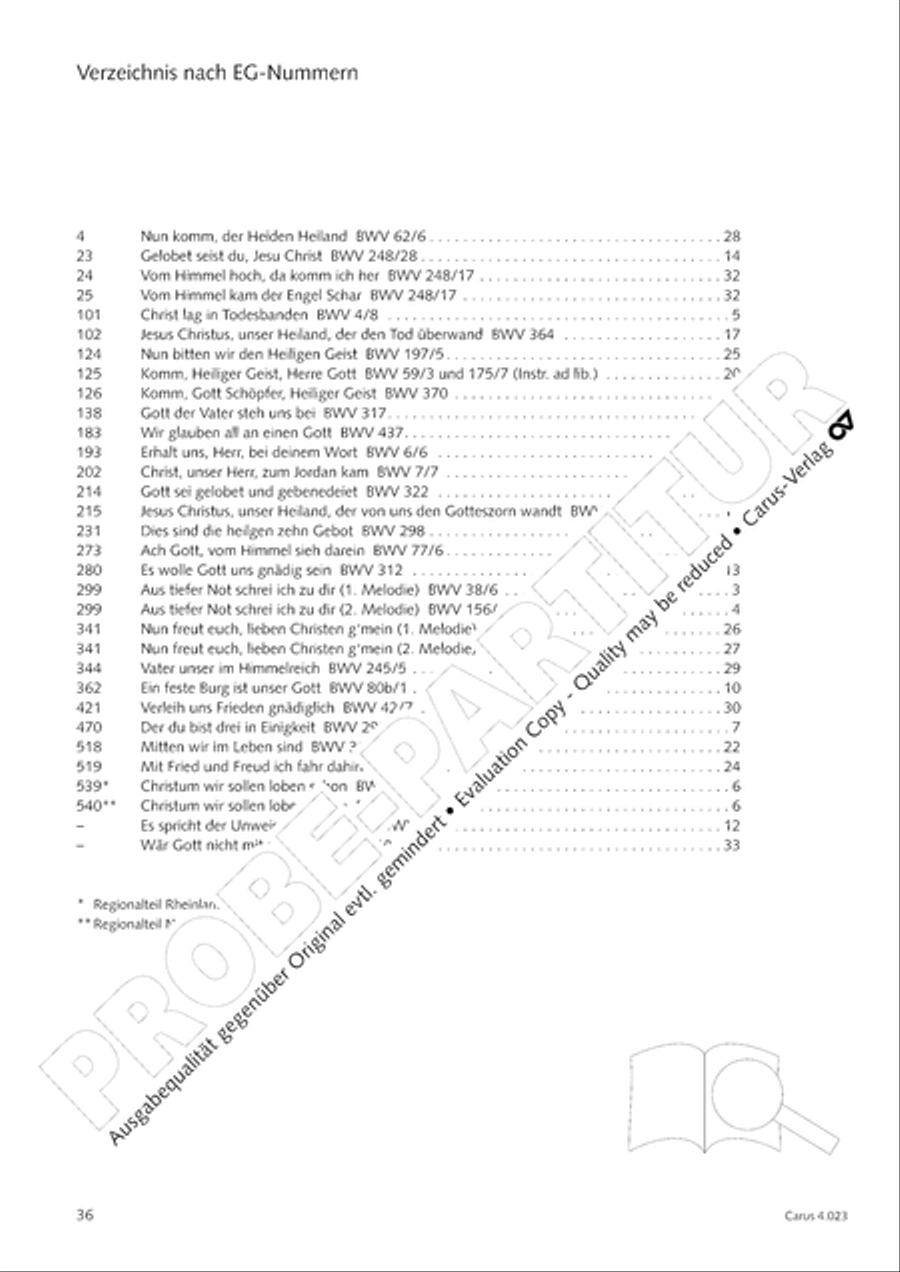 Luther Lieder in settings by J. S. Bach for mixed choir SATB 4-Part scores gallery preview page 42