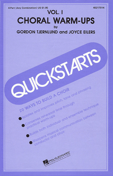 Quickstarts Choral Warm-Ups (Vol. I) by Joyce Eilers Choir - Sheet Music