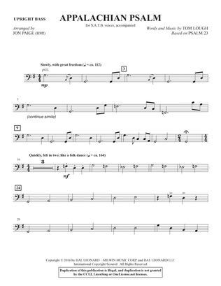 Appalachian Psalm - Upright Bass