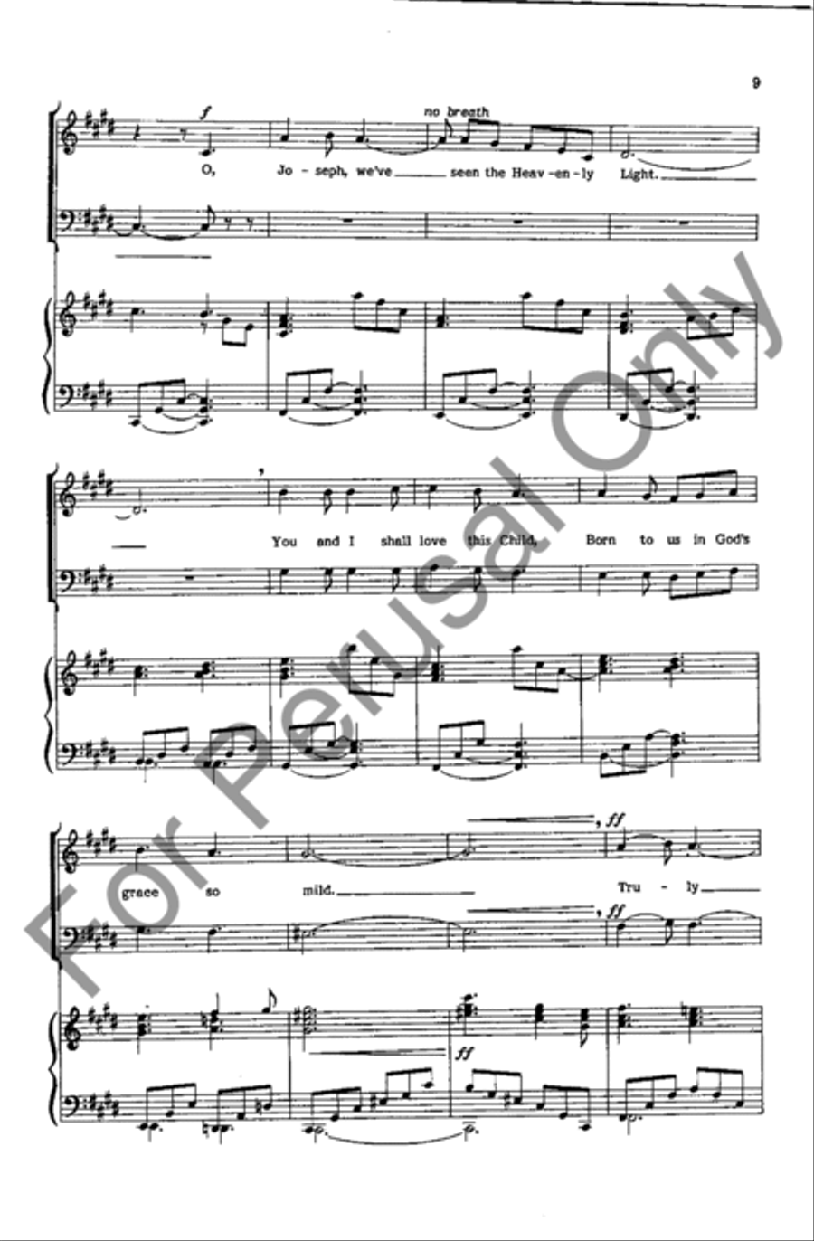Mary And Joseph 4-Part scores gallery preview page 8