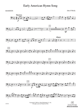 Early American Hymn Song: Bassoon