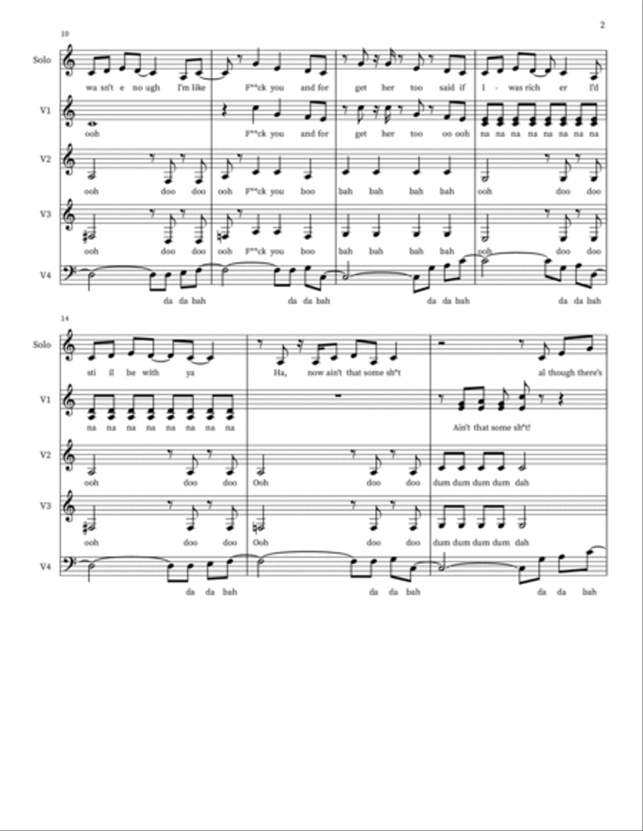 Fuck You 4-Part scores gallery preview page 2