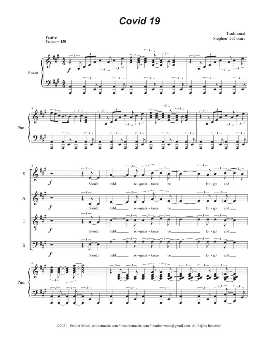Covid-19 (Vocal Quartet - (SATB) image number null