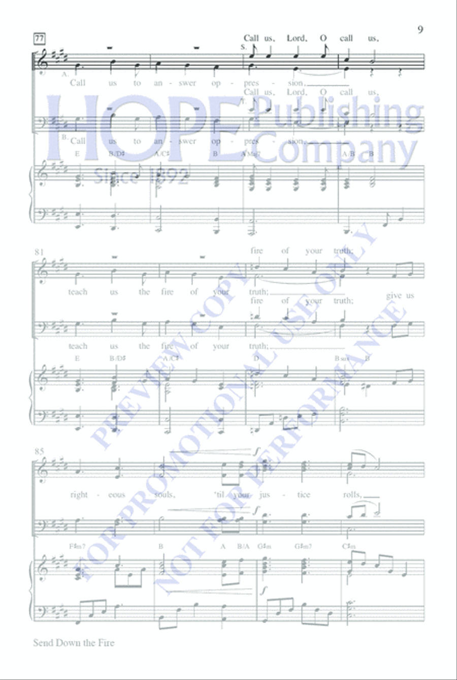 Send Down the Fire Choir scores gallery preview page 9