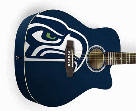 Seattle Seahawks Acoustic Guitar