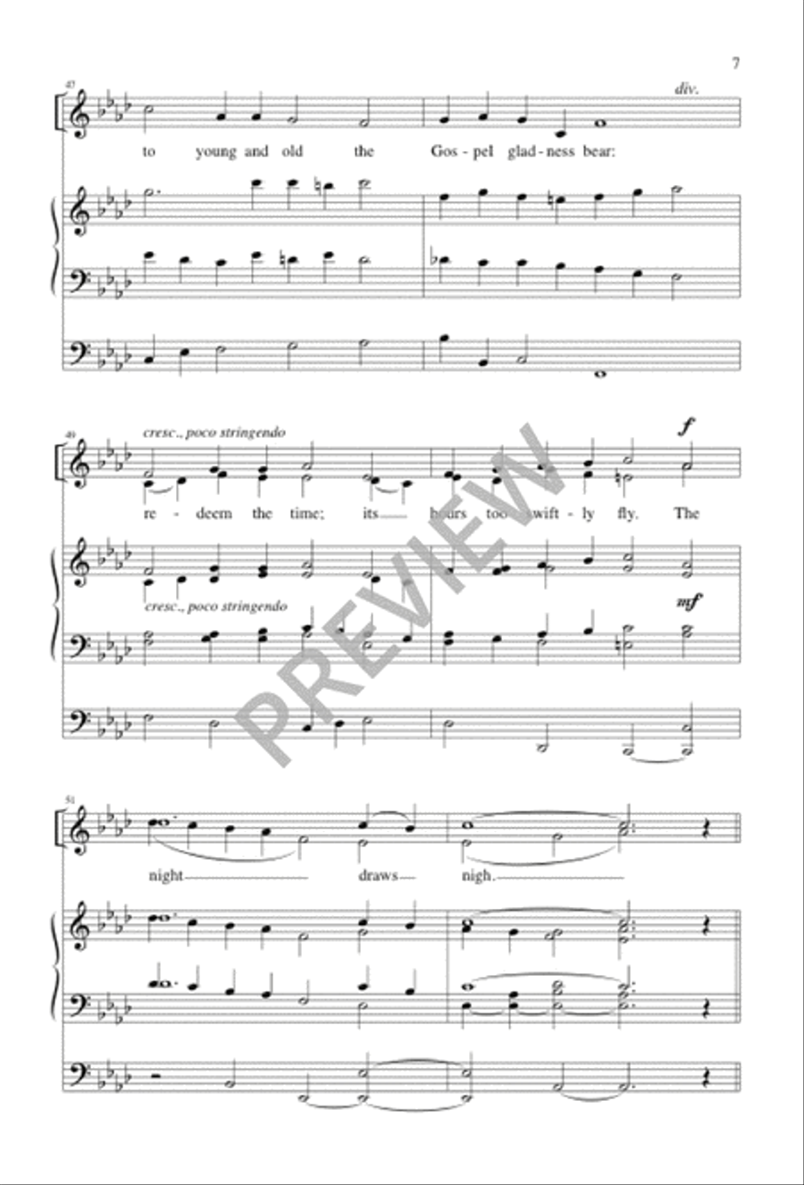 Come, Labor On 4-Part scores gallery preview page 6