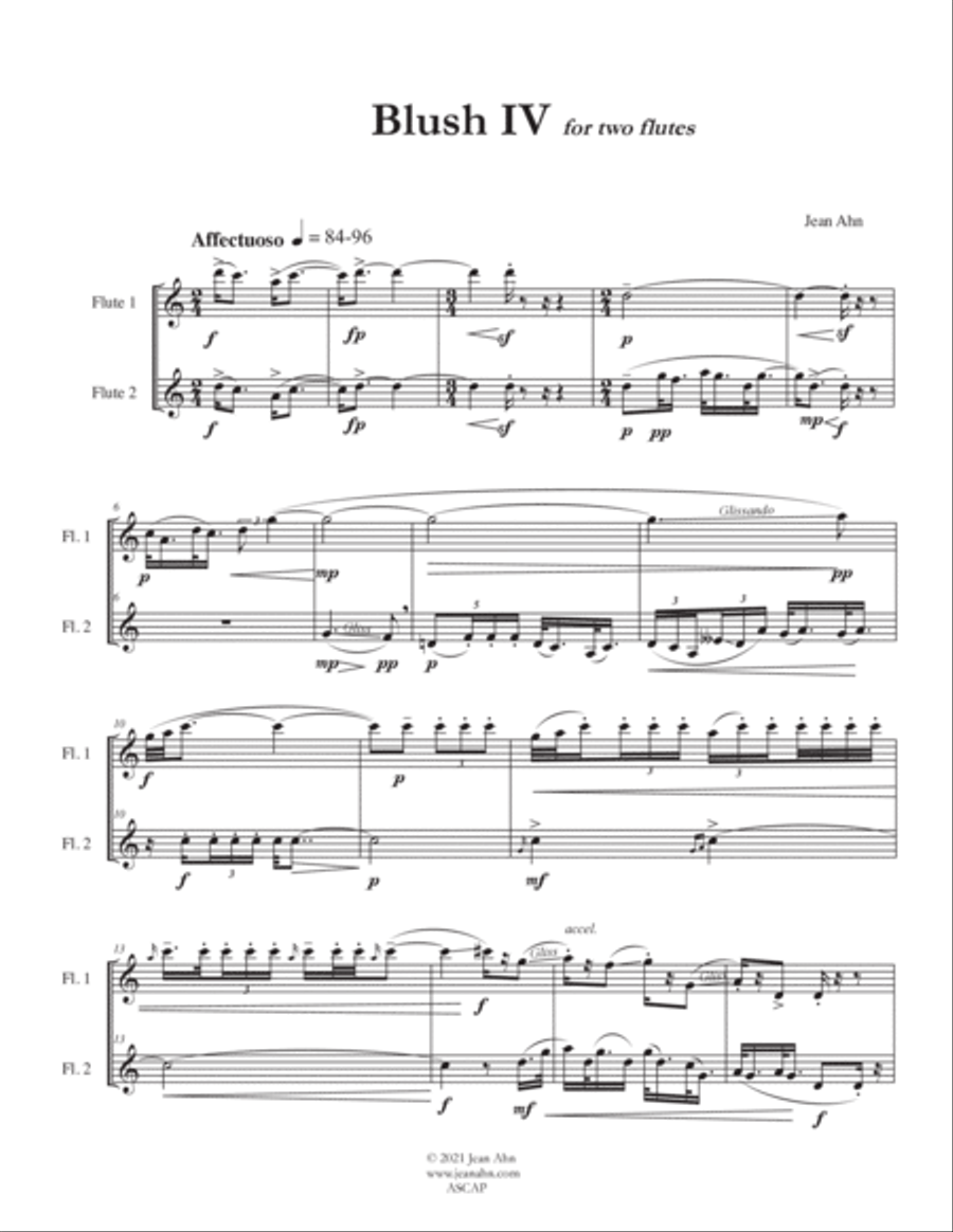 Blush for flute duo Flute Duet scores gallery preview page 3