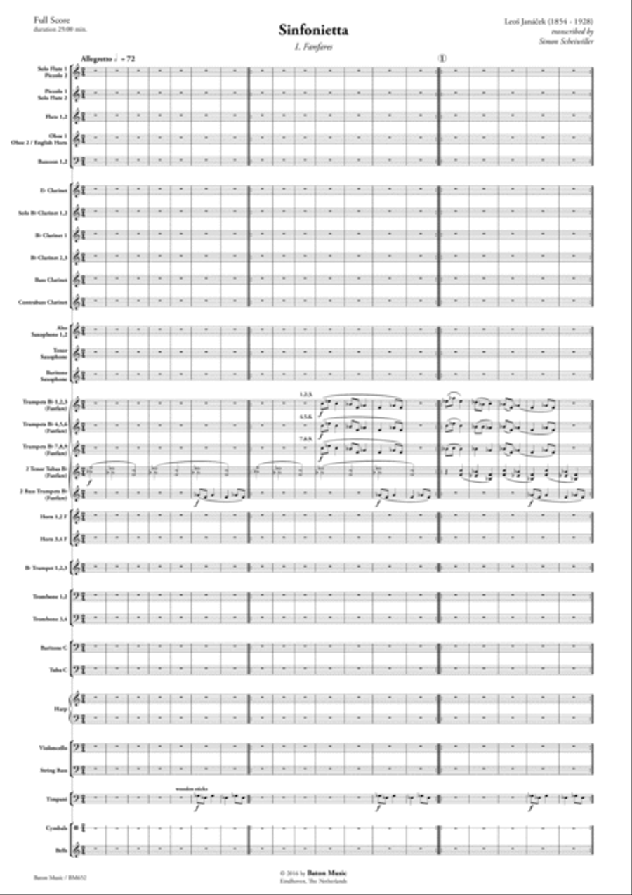 Sinfonietta by Leos Janacek Concert Band - Sheet Music page 2