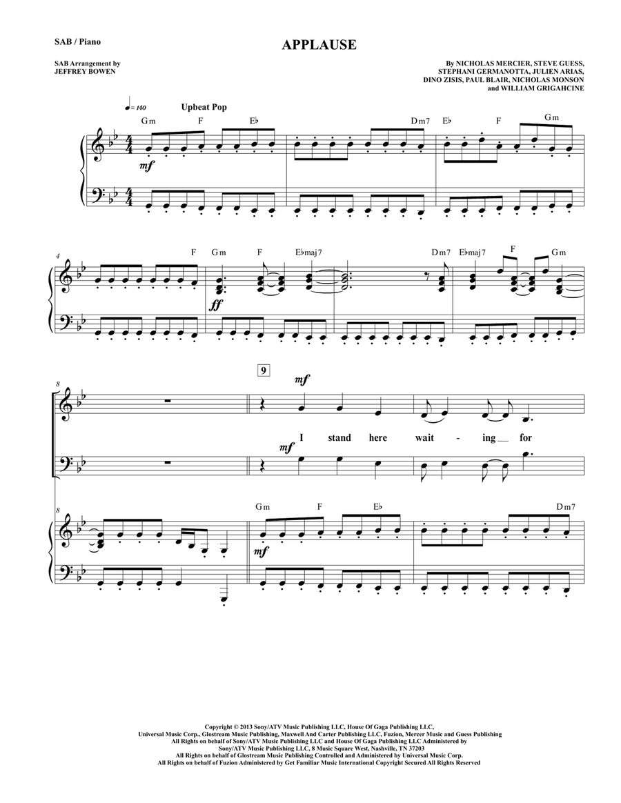 Applause 3-Part scores gallery preview page 1