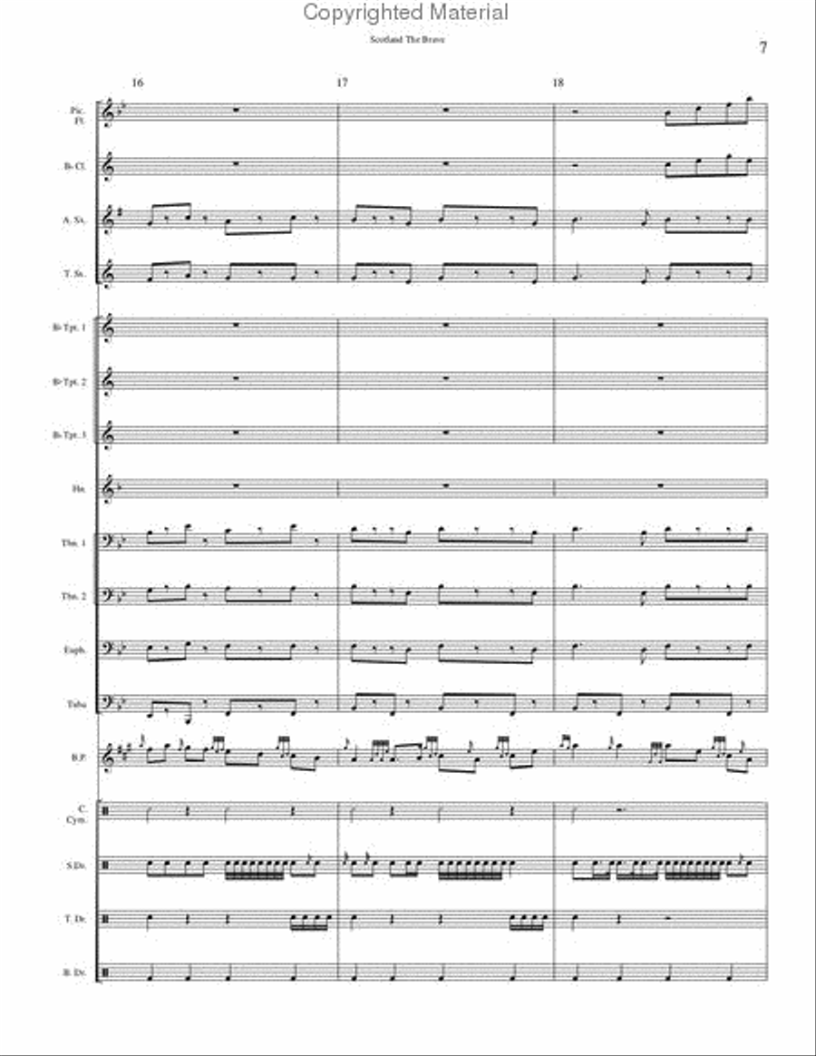 Scotland The Brave Concert Band scores gallery preview page 7