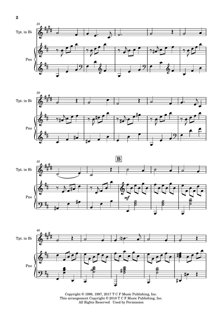 Once Upon A December B-Flat Trumpet scores gallery preview page 3