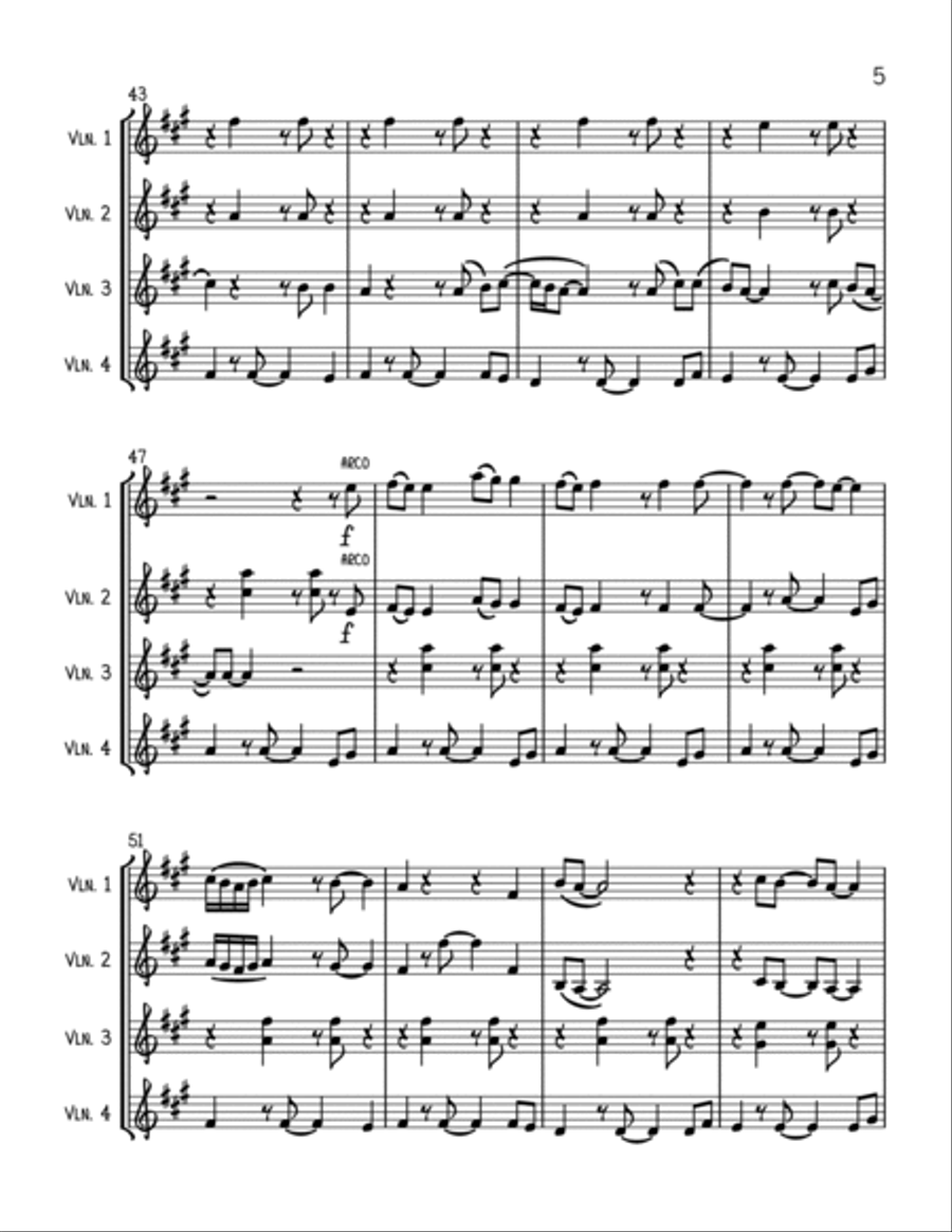 Stand By Me String Quartet scores gallery preview page 5