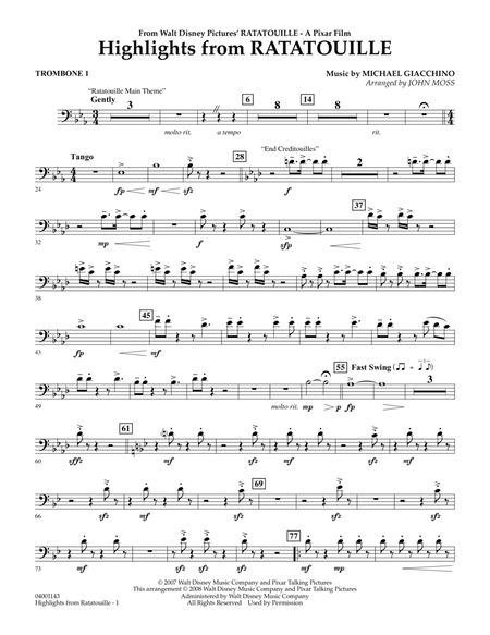 Highlights from Ratatouille - Trombone 1