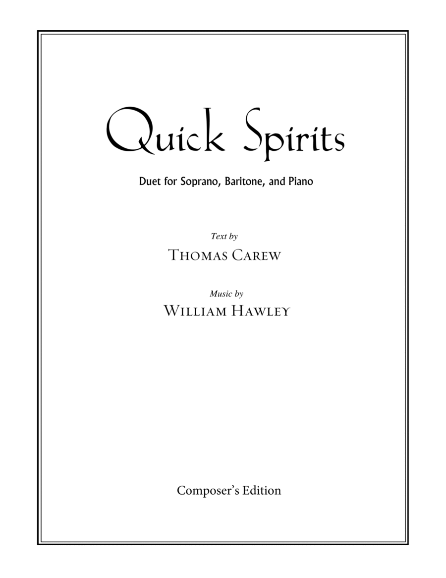 Quick Spirits (Duet Version) image number null
