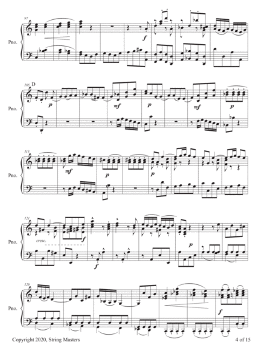 Bach, Concerto in A minor, BWV 1041 - Piano Accompaniment Piano, Vocal, Guitar scores gallery preview page 4