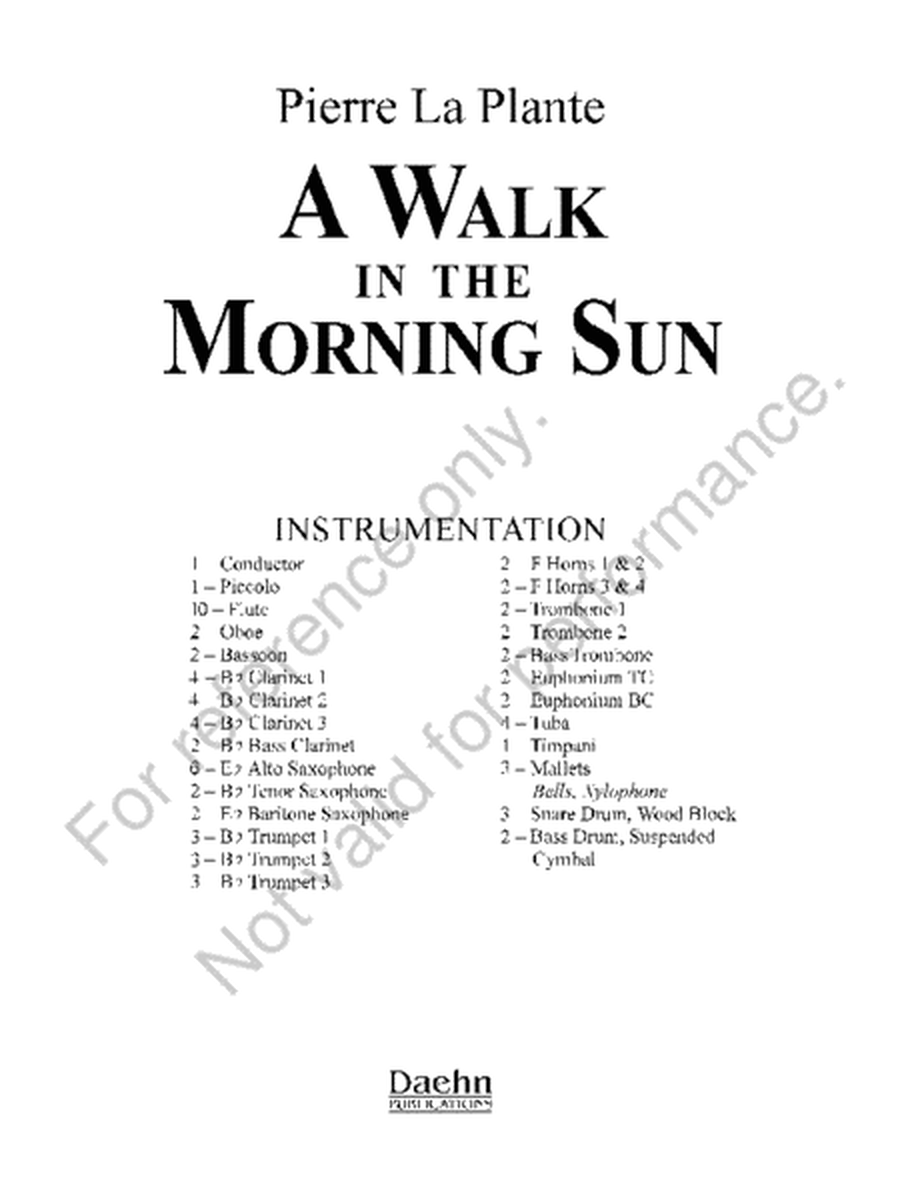 A Walk in the Morning Sun image number null
