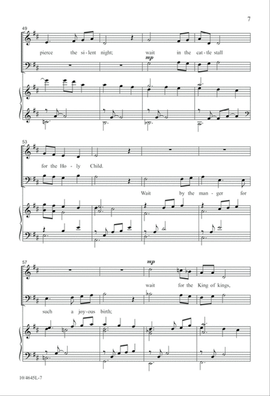 Waiting for Bethlehem's Light 4-Part scores gallery preview page 7