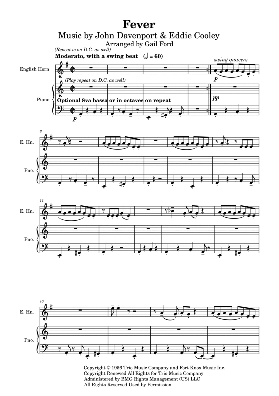 Fever English Horn scores gallery preview page 1
