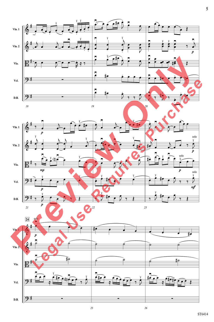 Pulcinella Pulcinella String Orchestra scores gallery preview page 5