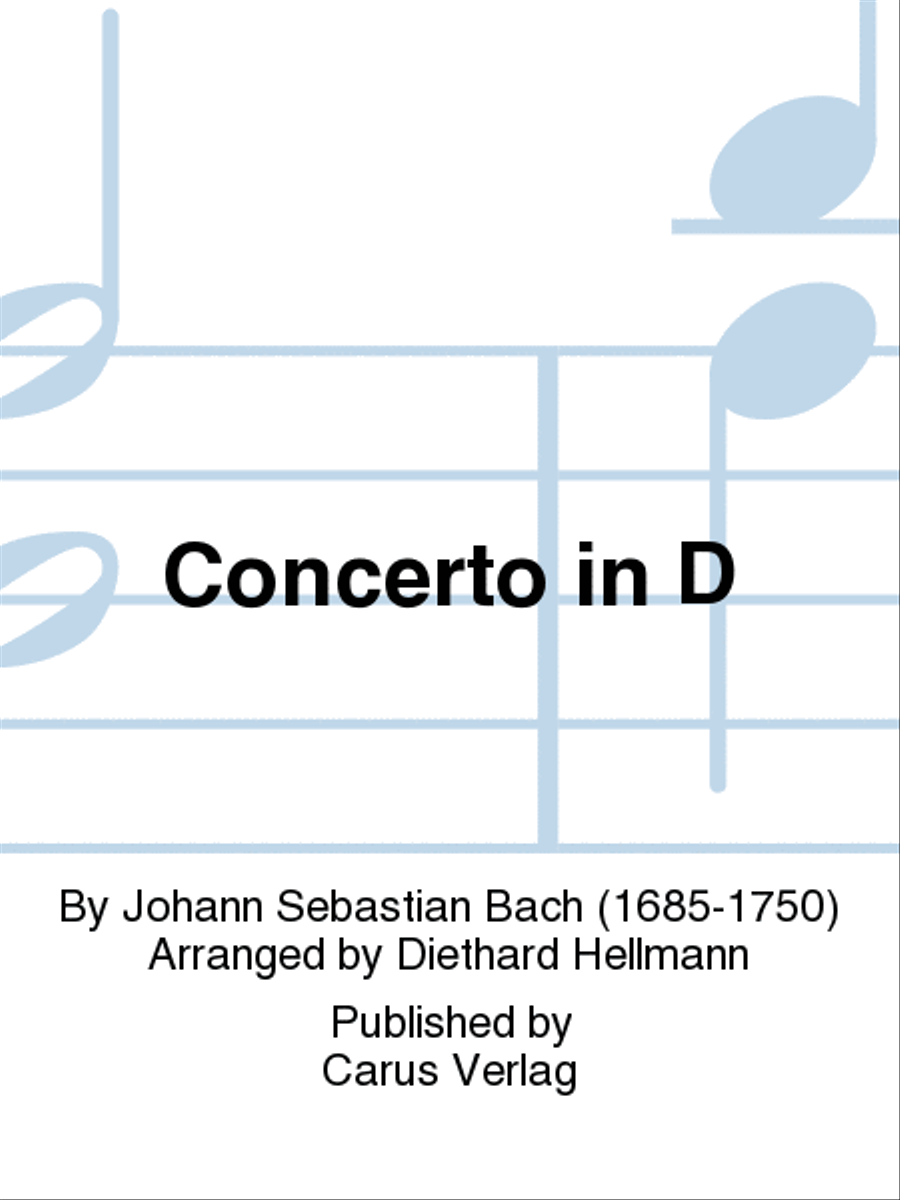 Concerto in D major by Johann Sebastian Bach Bassoon - Sheet Music
