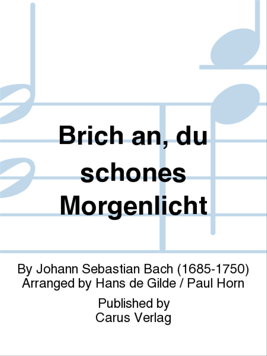 Break forth, O beauteous heav'nly light (Brich an, du schones Morgenlicht) SSA scores gallery preview page 1