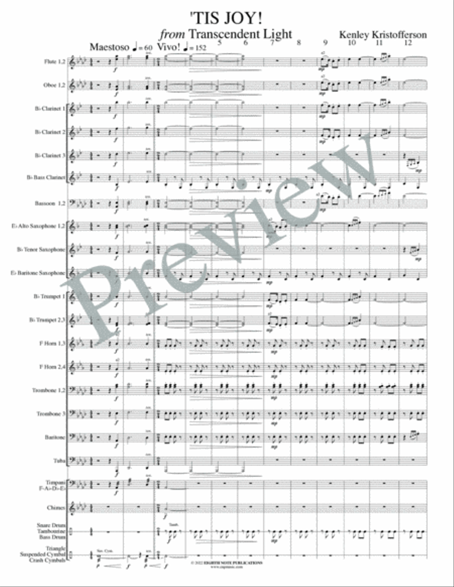 'Tis Joy! Concert Band scores gallery preview page 6